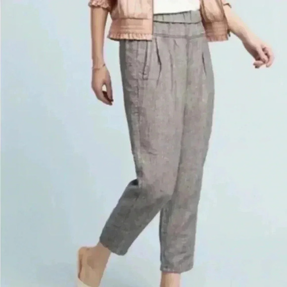 Anthropologie Hei Hei Pants Women's Size Small Beach Bound Grey Crop - Picture 8 of 8